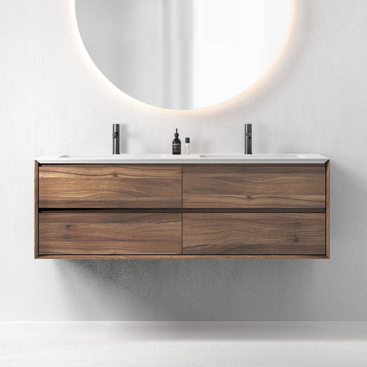 Oslo baderomsmøbel 150 cm, valnøtt