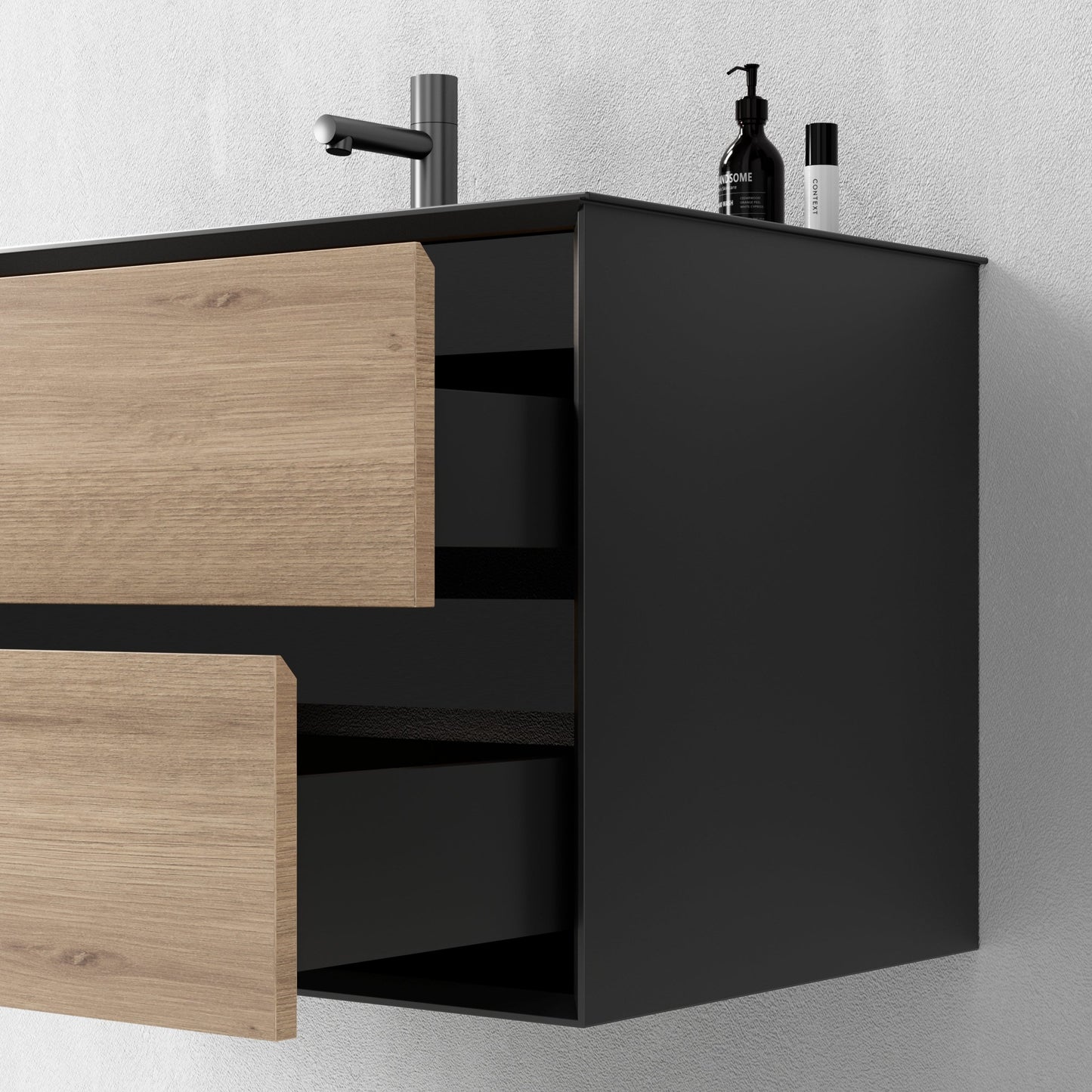 Oslo baderomsmøbel 90 sort matt V2