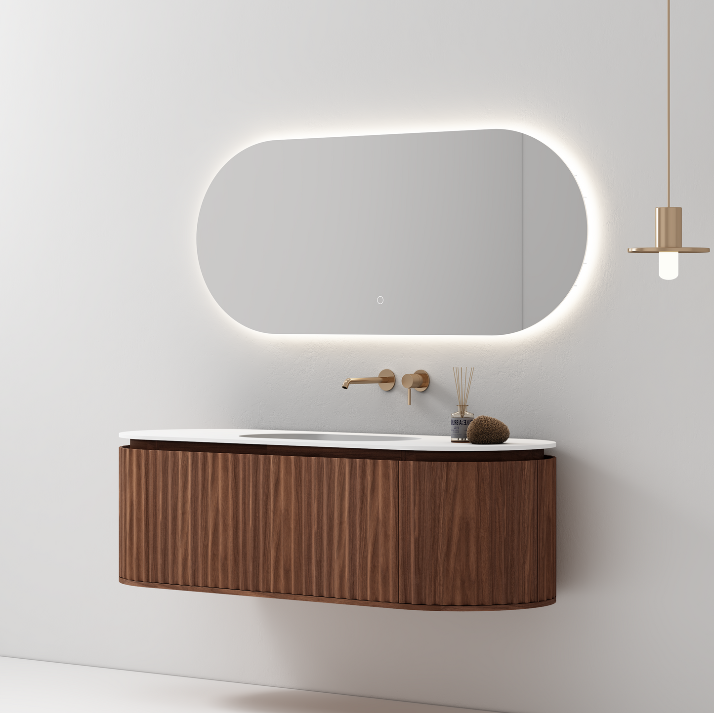 Nordic shape 150 med servant & ledspeil