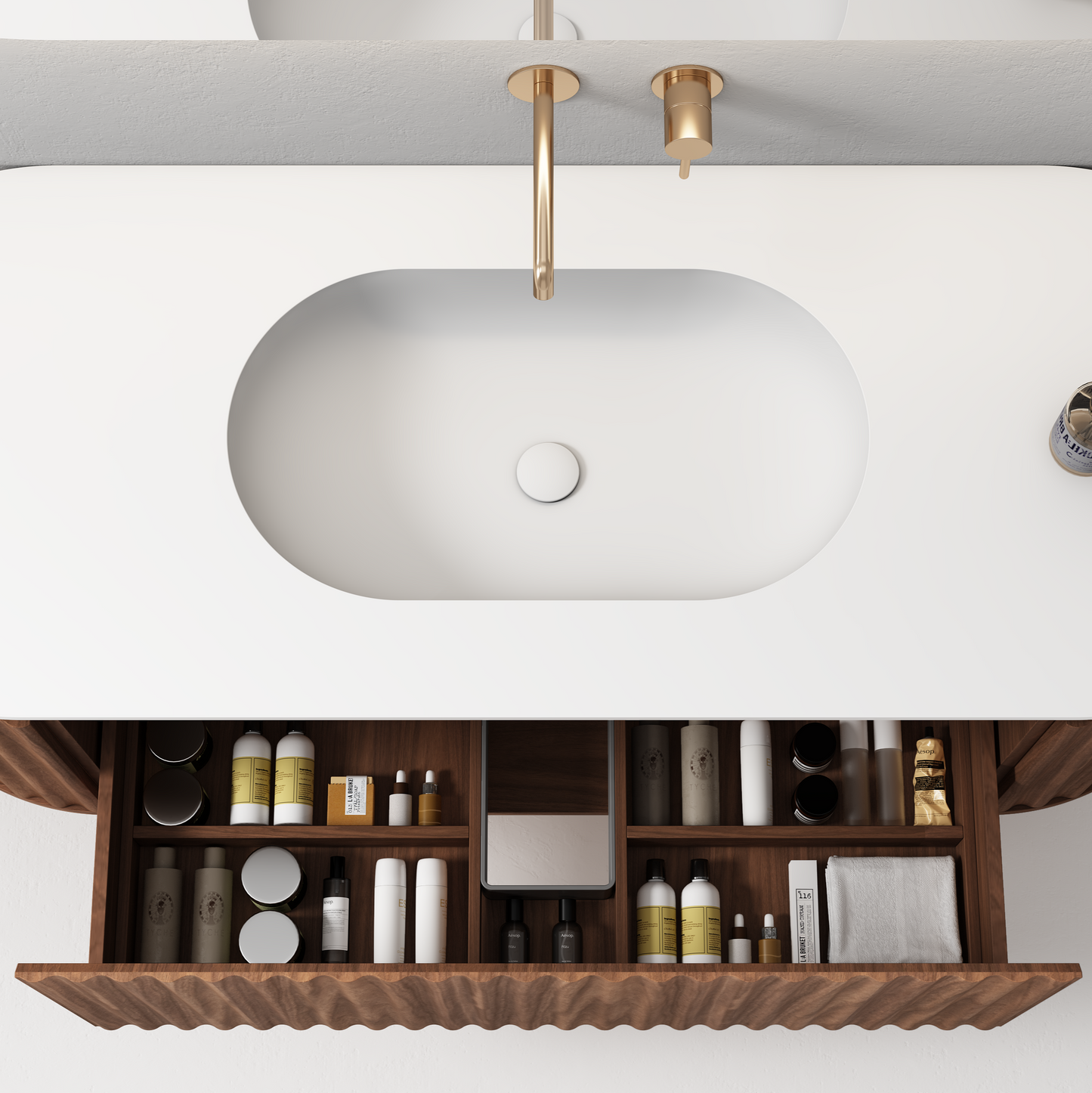 Nordic shape 150 med servant & ledspeil
