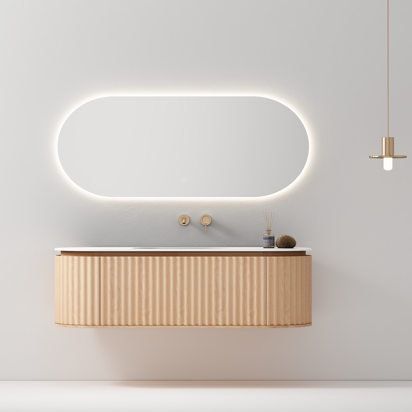 Nordic shape 150 med servant & ledspeil