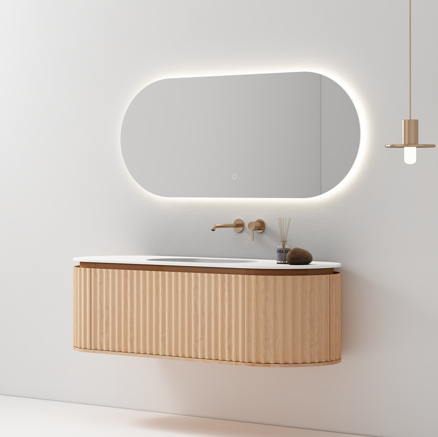 Nordic shape 150 med servant & ledspeil
