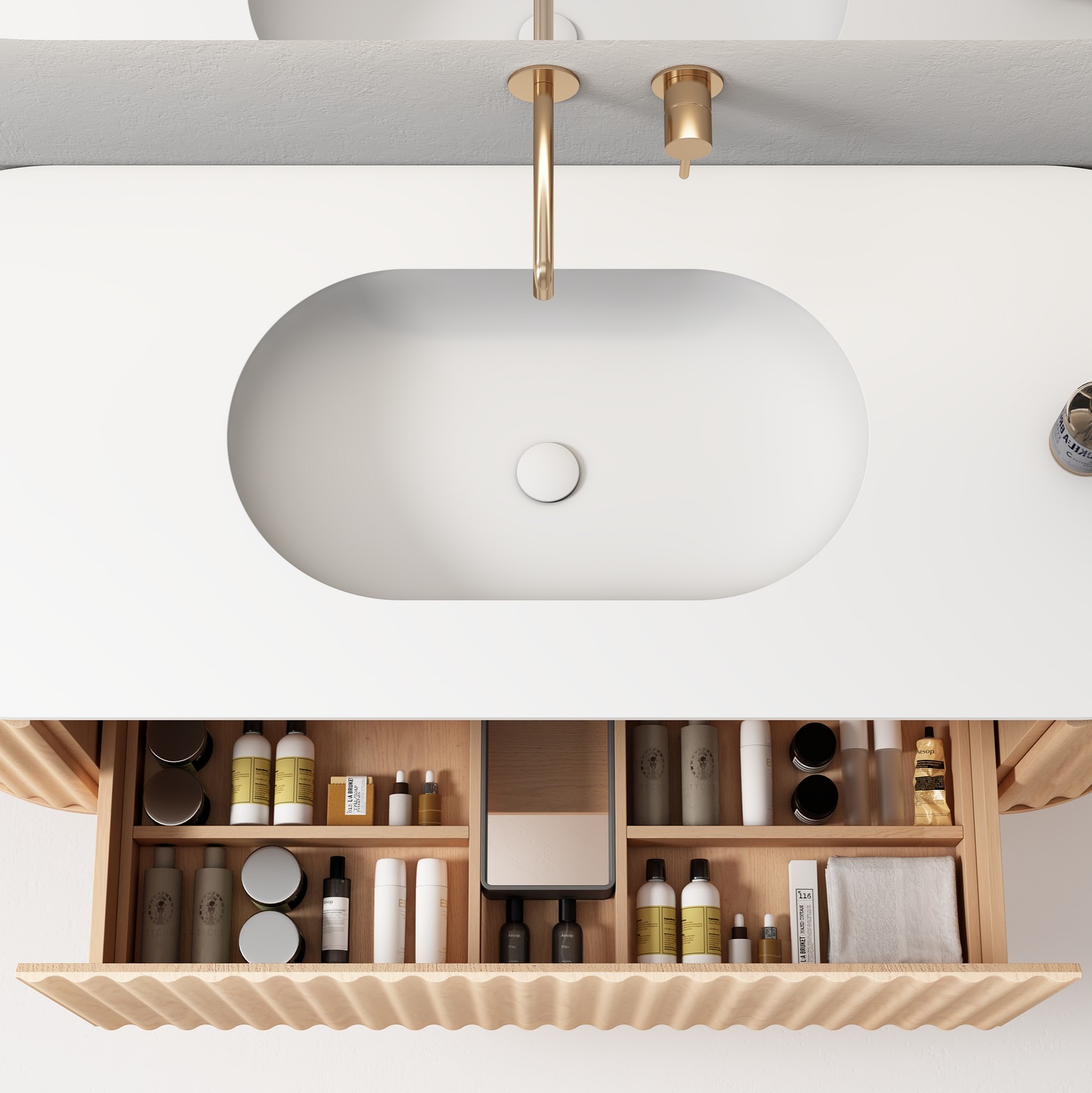 Nordic shape 150 med servant & ledspeil