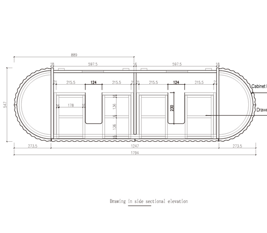 Nordic shape 180 eik UTEN/servant V2