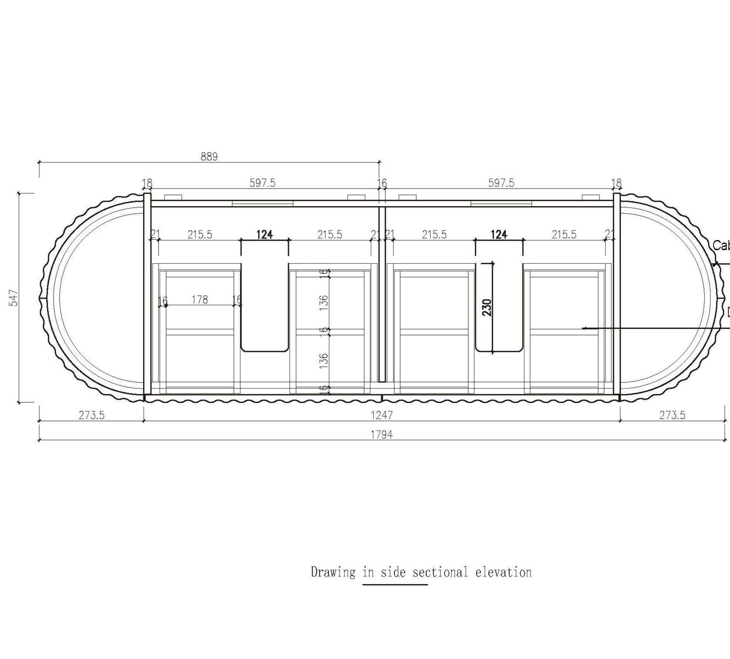 Nordic shape 180 eik med enkel servant u/speil