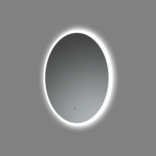 Rundt speil med lysramme ø80 cm