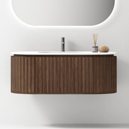 Nordic shape 120 valnøtt med servant u/speil