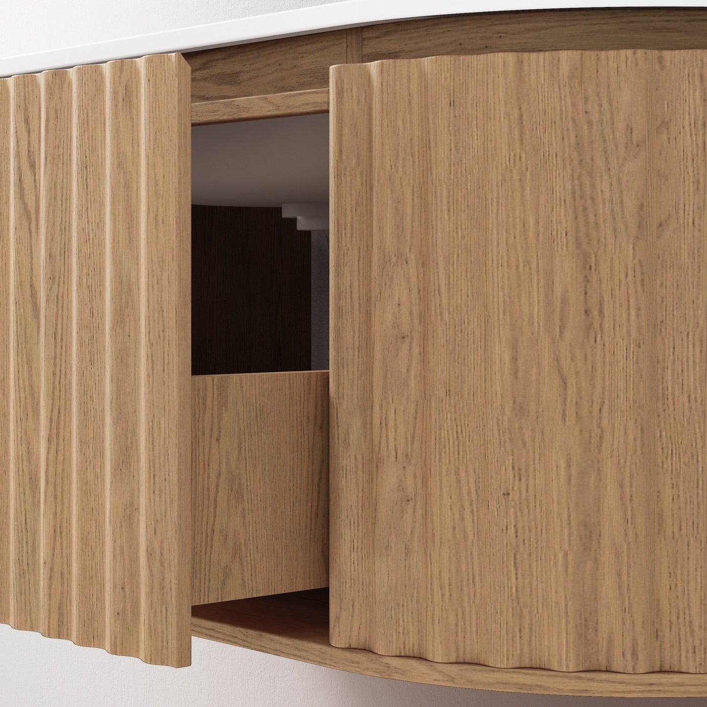 Nordic shape 180 eik med enkel servant u/speil