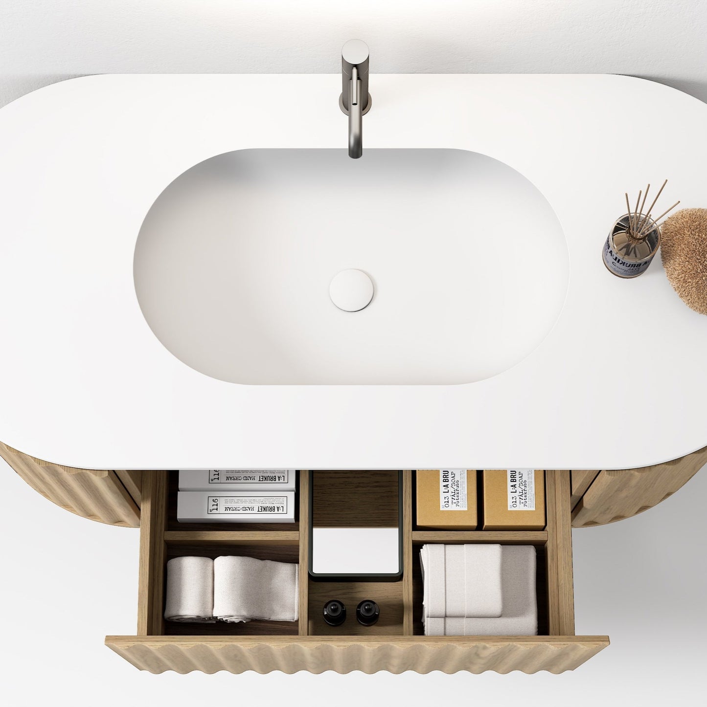 Nordic shape 150 med servant & ledspeil
