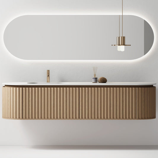 Nordic shape 180 eik med enkel servant u/speil