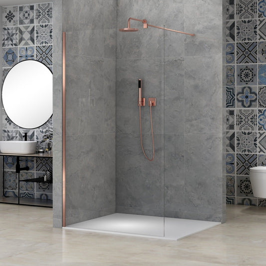 Ava walk in/fastfelt , børstet kobber