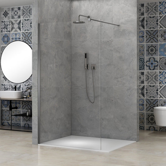 Ava walk in/fastfelt , brushed gun metal