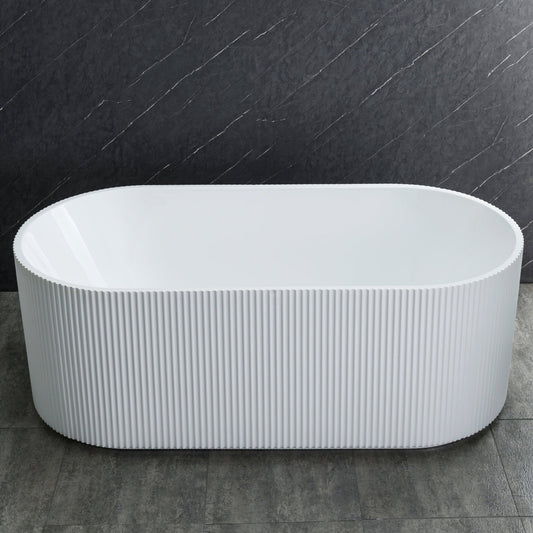 Snøhetta 170 cm akryl badekar hvit blank