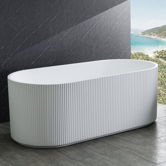 Snøhetta 170 cm akryl badekar hvit matt