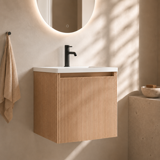Nordic stripe compact 50 eik med servant u/speil