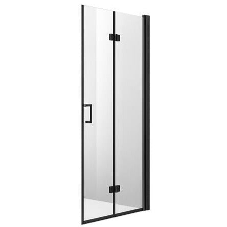 Quick leddet dusjdør 70 cm, sort matt - høyre