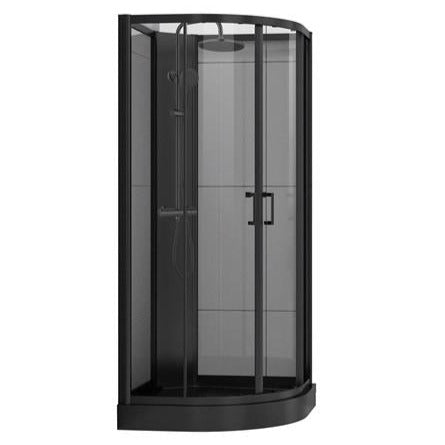 Quick Lux Dusjkabinett - Sort matt 90x90 cm