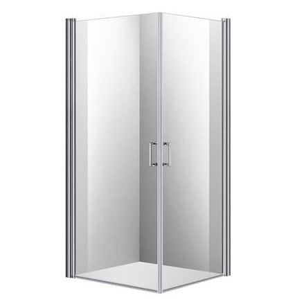 Quick Rett - dusjdører 90x90x195 cm, krom