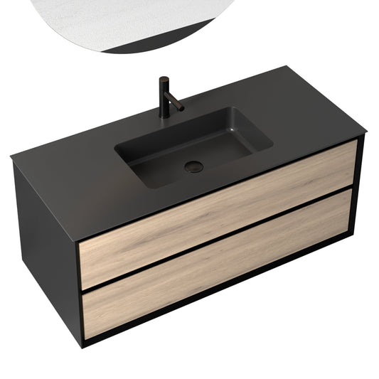 Oslo baderomsmøbel 120 sort matt V2