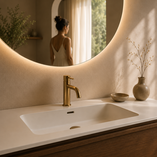 Nordic frame 120 mørk eik m/servant & speil