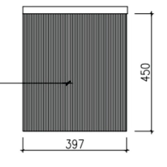 Nordic stripe compact 50 valnøtt med servant u/speil