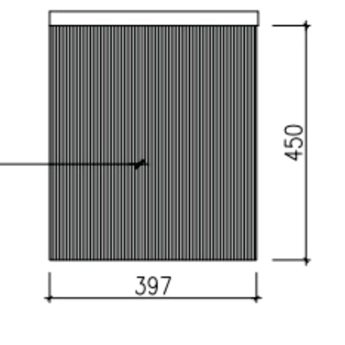 Nordic stripe compact 50 eik med servant u/speil