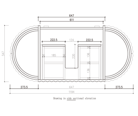 Nordic shape 120 eik UTEN/servant V2