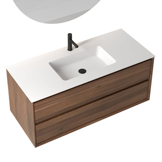 Oslo baderomsmøbel 120 cm valnøtt