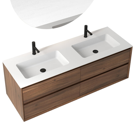 Oslo baderomsmøbel 150 cm, valnøtt