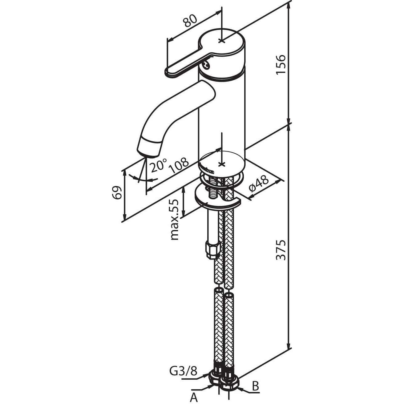 Silhouet servantkran messing (4443972468816)