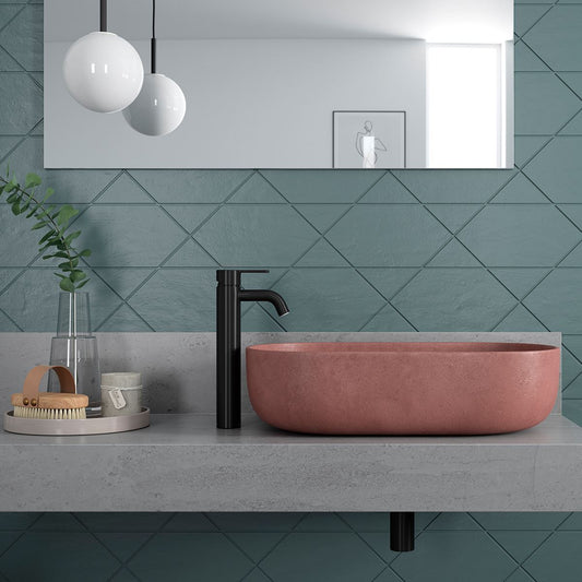 Silhouet servantkran sort matt høy (4443978334288)