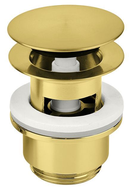 Klikkventil børstet messing