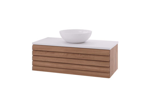 Selma 100 cm baderomsmøbel eikestav UTEN/benkeplate og servant