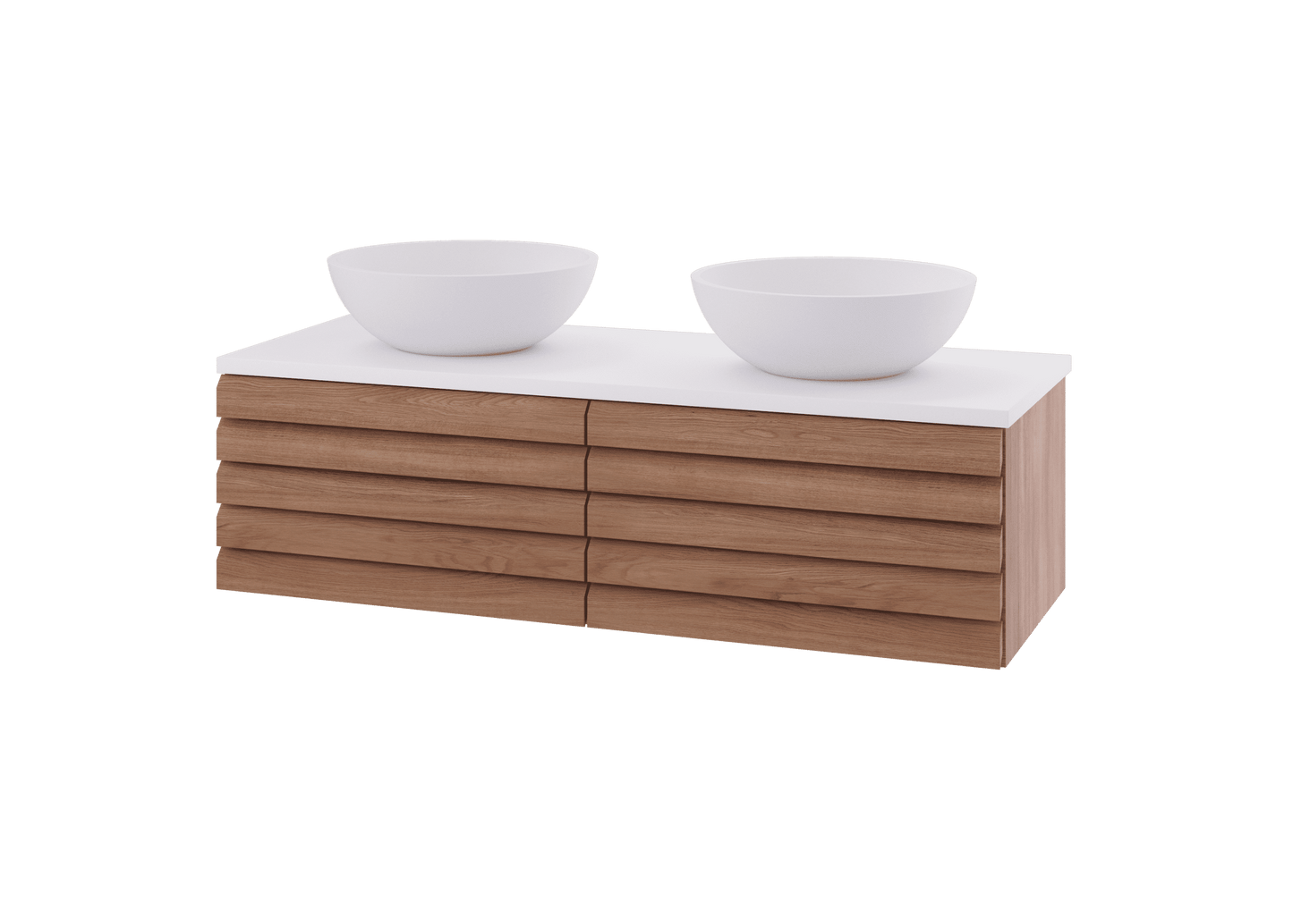 Selma 120 cm baderomsmøbel eikestav UTEN/benkeplate og servant