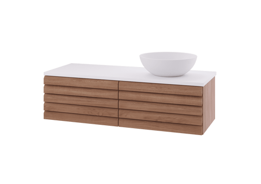 Selma 120 cm baderomsmøbel eikestav UTEN/benkeplate og servant