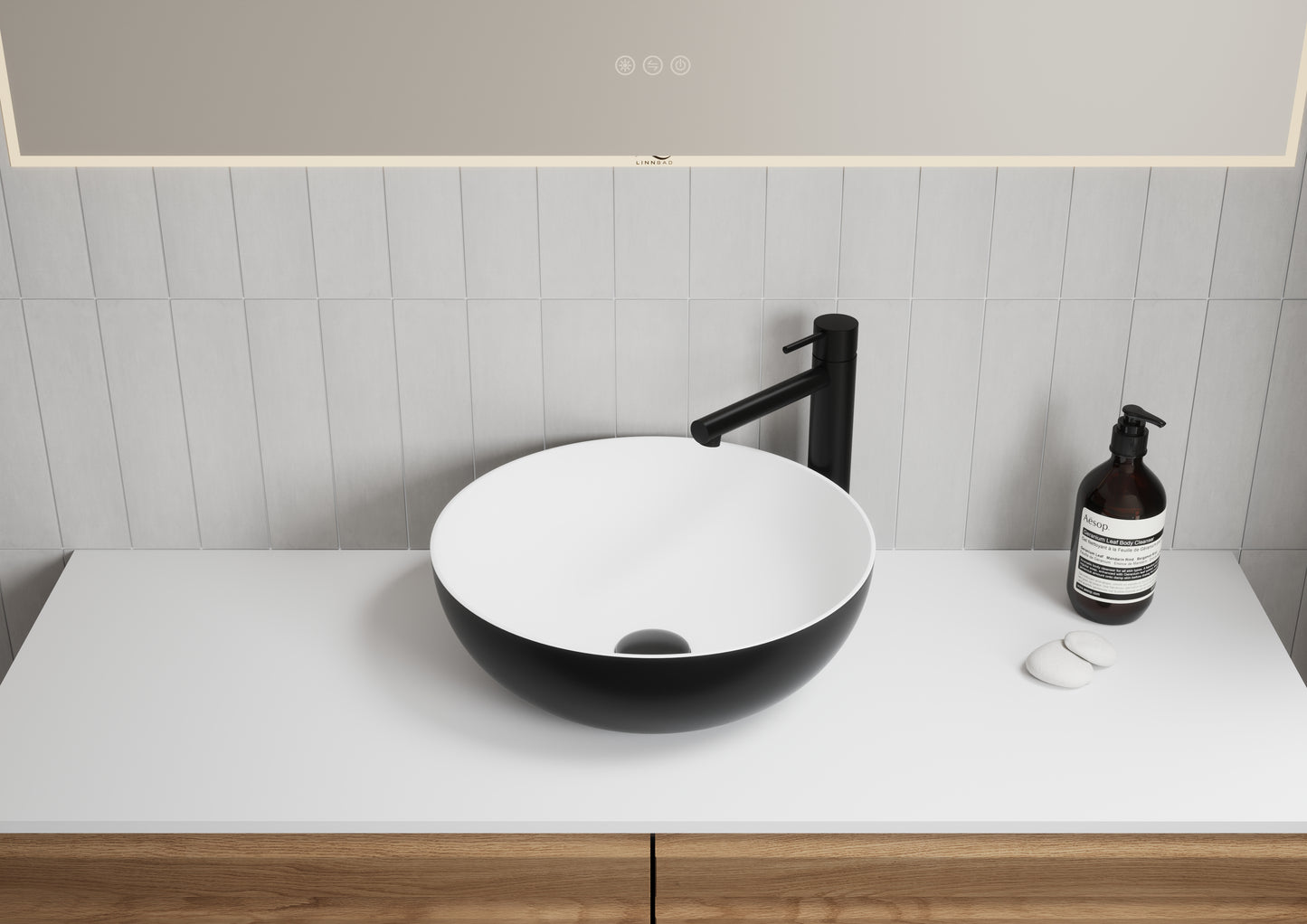 Corian benkeplate UTEN/servant