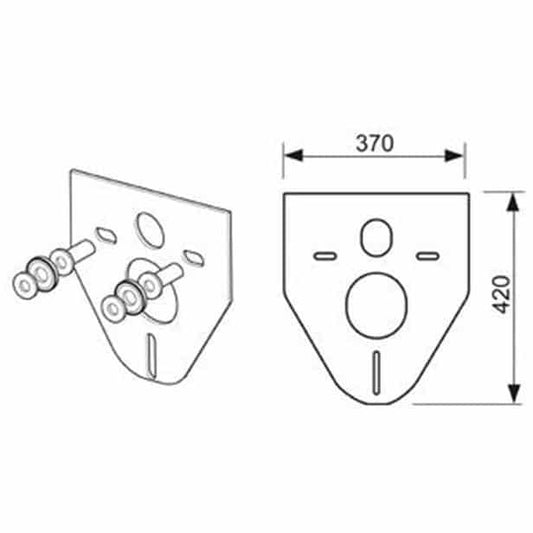 Støydempende pakning til veggtoalett (4842401988688)