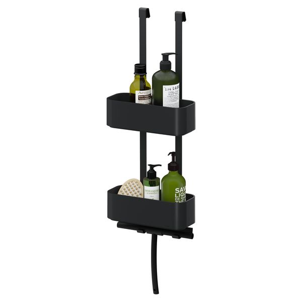 Tiger 2-Store Shower Caddy dusjkurv sort matt