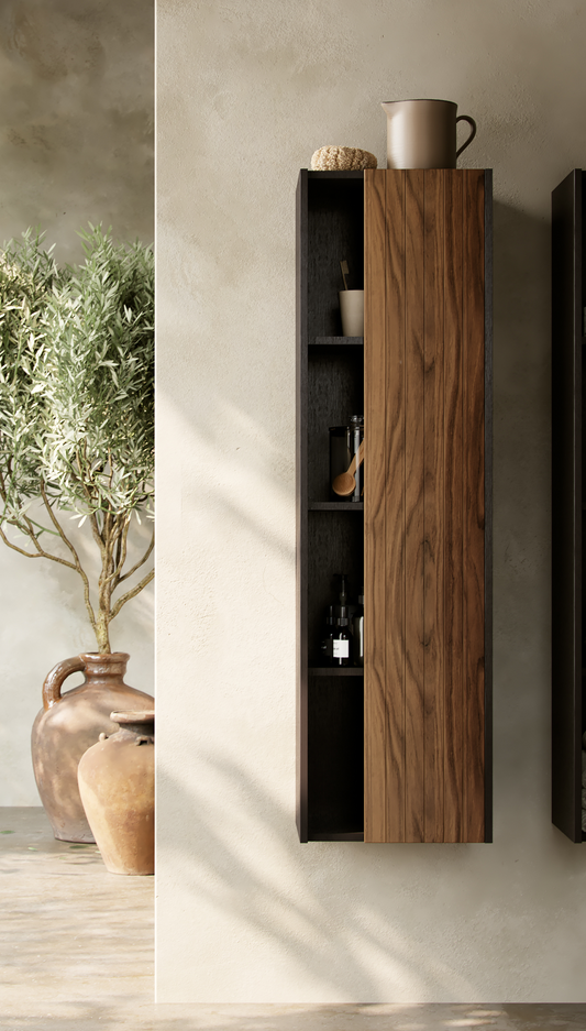 Provence miljø 60 cm med høyskap Sort eik/valnøtt stav