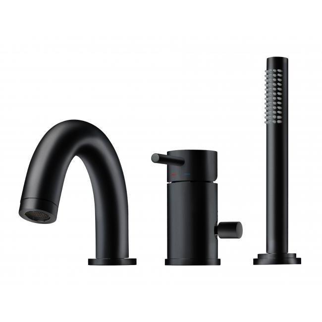 Tapwell B1047 badekarbatteri matt sort (4637928423504)
