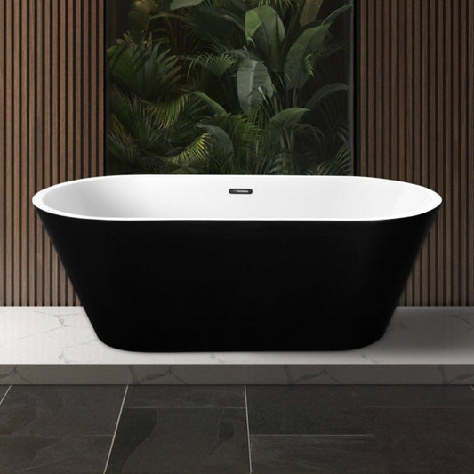 Dovre 168 cm akryl badekar sort matt