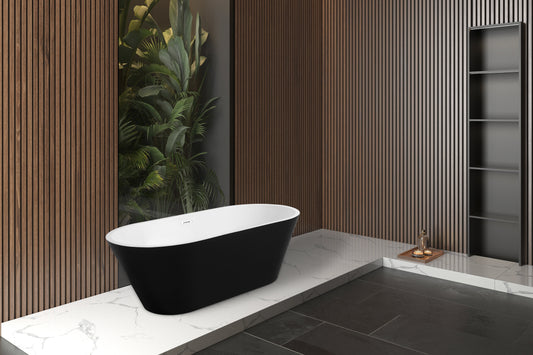 Dovre 168 cm akryl badekar sort matt