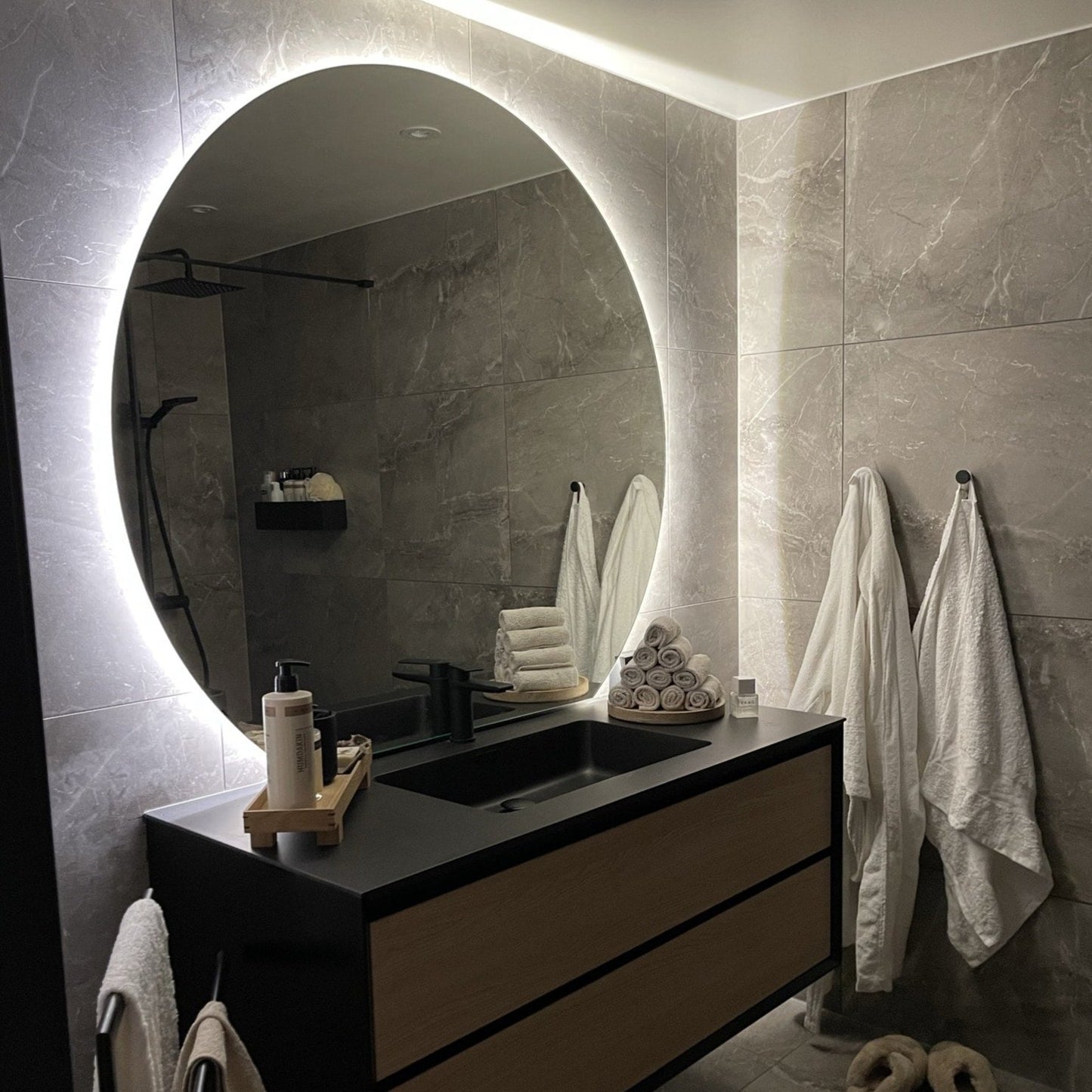 Neptun ledspeil med antidugg 130 cm