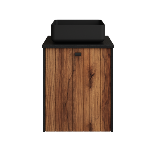 Provence servantskap B50 med Monaco porselenservant sort eik/valnøtt stav