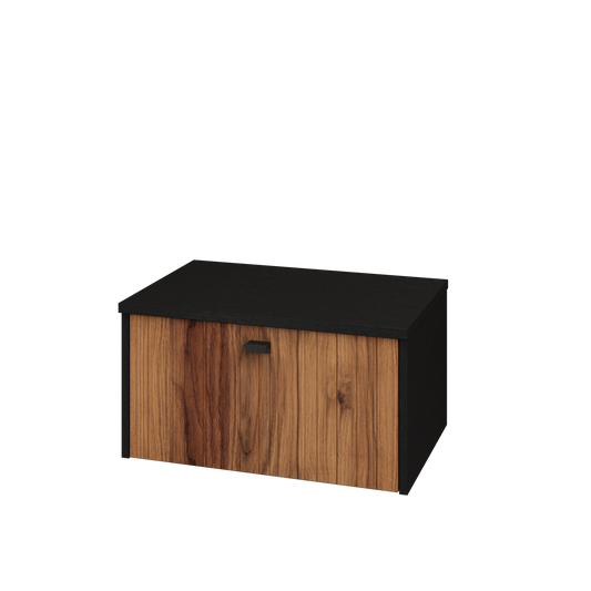 Provence kommode B60 sort eik/valnøtt stav