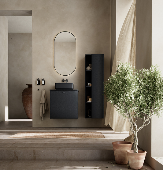 Provence miljø 60 cm med høyskap Sort eik