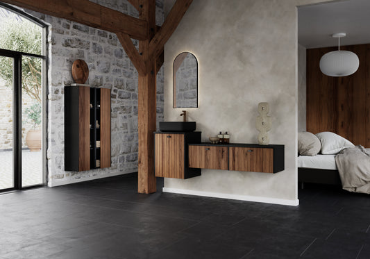 Provence miljø 171 cm Sort eik/Valnøtt stav