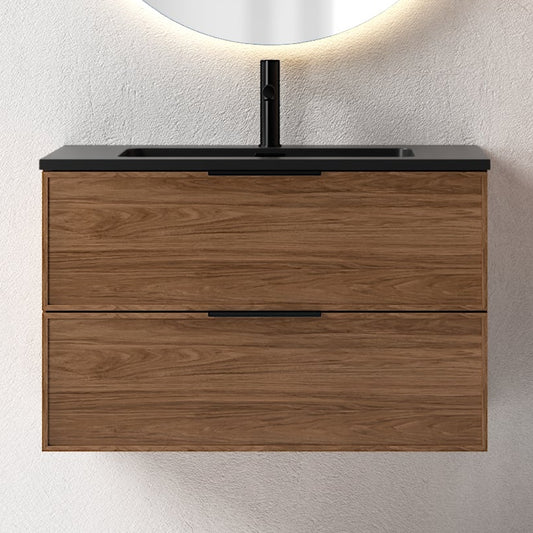 Essence 80 valnøtt m/sort matt servant