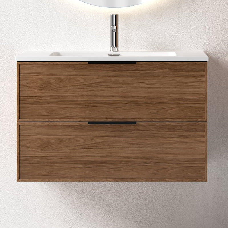 Essence 80 valnøtt m/hvit matt servant