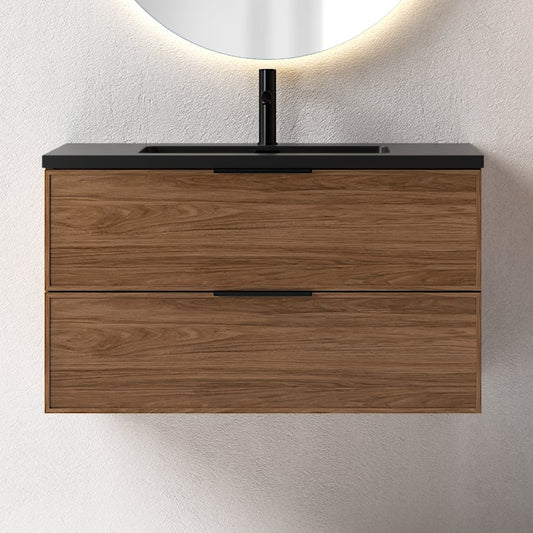 Essence 90 valnøtt m/sort matt servant